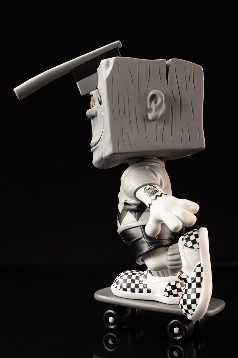 Blockhead BW - signed by sculptor 1/1 – KARMIEH Toy Design